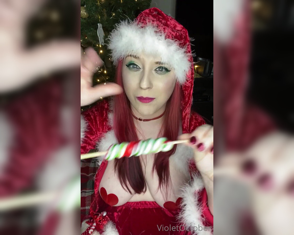 Violet October -  A very silly BTS extra video from the…uh…. Christmas tree blowjob video that’s been hanging ou,  Big Tits, Tattoo