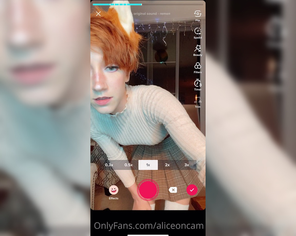 Alice White aka Aliceoncam - BTSFBI Agent POV You’re watching me make a tiktok that involves me putting my tail plug in and tak 3