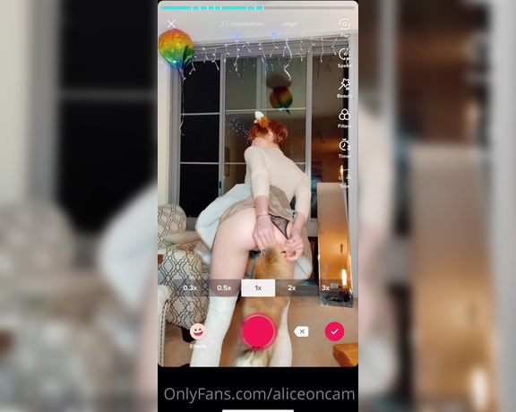 Alice White aka Aliceoncam - BTSFBI Agent POV You’re watching me make a tiktok that involves me putting my tail plug in and tak 3