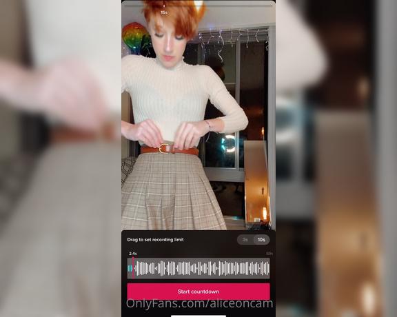 Alice White aka Aliceoncam - BTSFBI Agent POV You’re watching me make a tiktok that involves me putting my tail plug in and tak 2