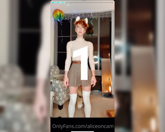 Alice White aka Aliceoncam - BTSFBI Agent POV You’re watching me make a tiktok that involves me putting my tail plug in and tak 2