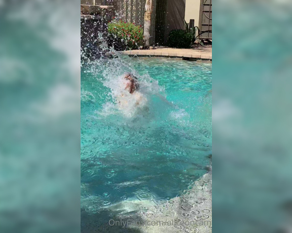 Alice White aka Aliceoncam - POV You’re my partner and you’re indulging my tipsy idiocy in the pool. I try to wrangle the the 1