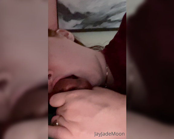 Jayjademoon porn - Let me lean over and slip your cock in my mouth I love worshipping his dick every day.