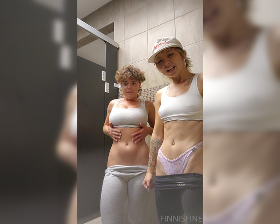 Finnisfine onlyfans leaked - Me and @rahyndee playing in a dressing room! Thinking about if we should buy a strap on or not let