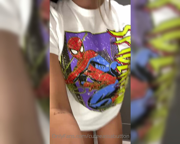 Cuteeassabutton Onlyfans - Bought me a new shirt I love Spider Man!