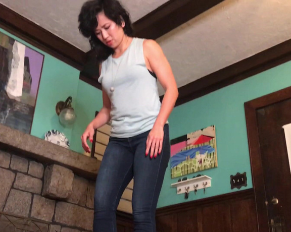 Mistress Lucy Khan - Blue Jean Barefoot Ball Stomping