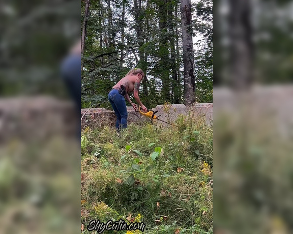 Shycutie Onlyfans - Since you guys seem to love watching me do yard work nakedtopless! Here’s me trimming brush on our