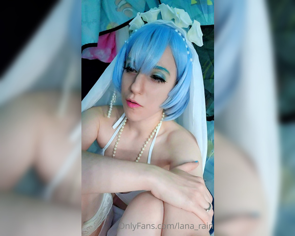 Lana Rain Onlyfans aka Lana_rain - New Vlog Cosplaying the bridal version of Rem from ReZero 3