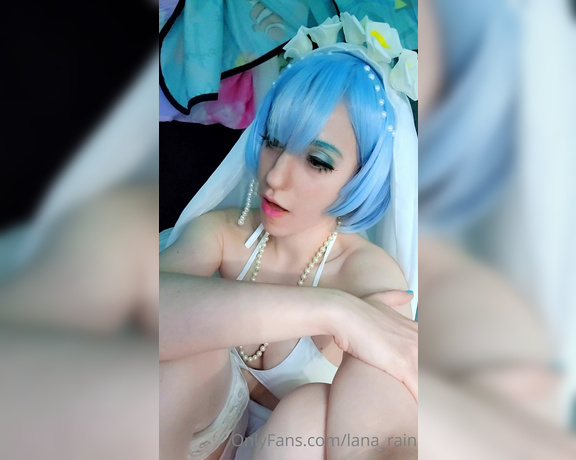 Lana Rain Onlyfans aka Lana_rain - New Vlog Cosplaying the bridal version of Rem from ReZero 3