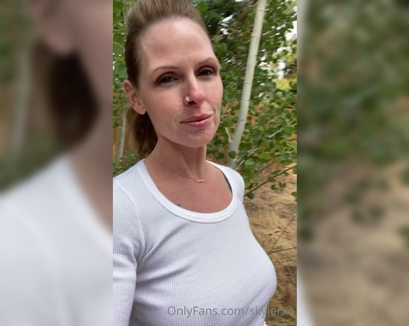 Skylerxo Only Fans - Good Morning Took advantage of the wind for making my nipples hard