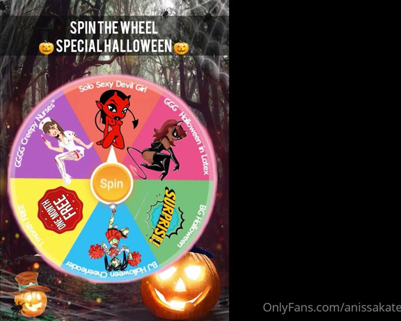 Anissa Kate aka Anissakate OnlyFans - Spin the wheel Special Halloween Month I will Spin the wheel for you , EVERYONE is a winner! 1 spin