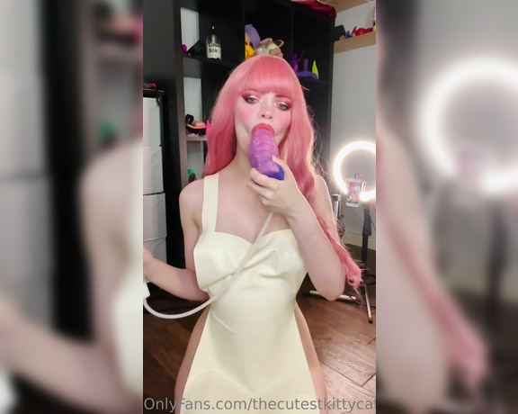 Misty silver aka Thecutestkittycat OnlyFans - Blowjob with a tentacle~ and getting my tits completely covered in cum