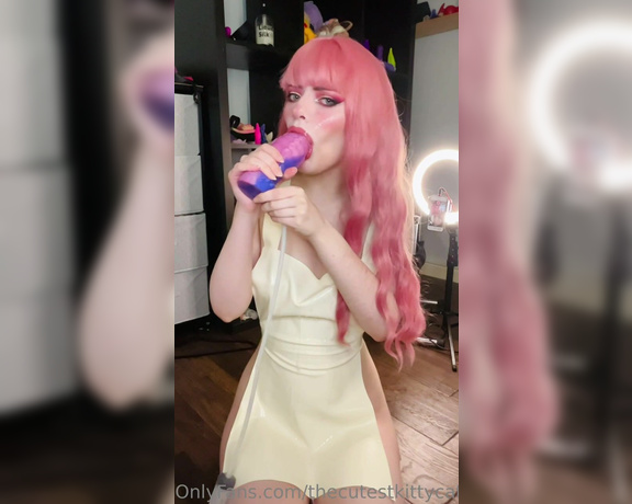 Misty silver aka Thecutestkittycat OnlyFans - Blowjob with a tentacle~ and getting my tits completely covered in cum