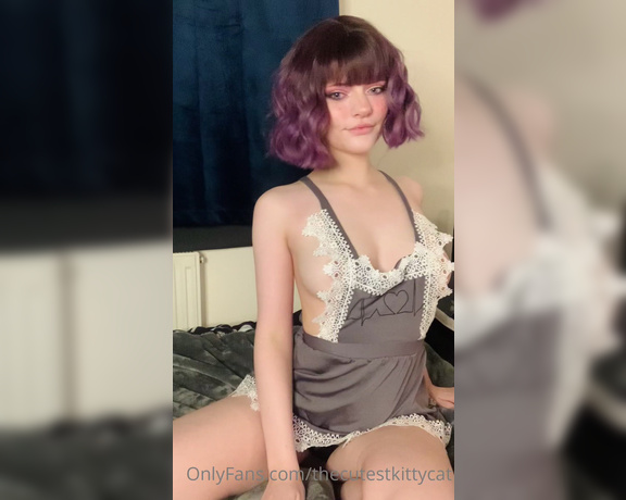 Misty silver aka Thecutestkittycat OnlyFans - It would’ve ruined it censoring the video, so enjoy this very revealing apron with lots of nip slips
