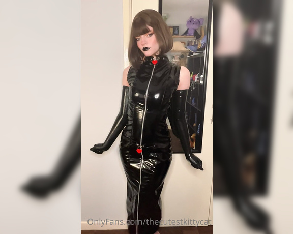 Misty silver aka Thecutestkittycat OnlyFans - A tight pvc hobble dress