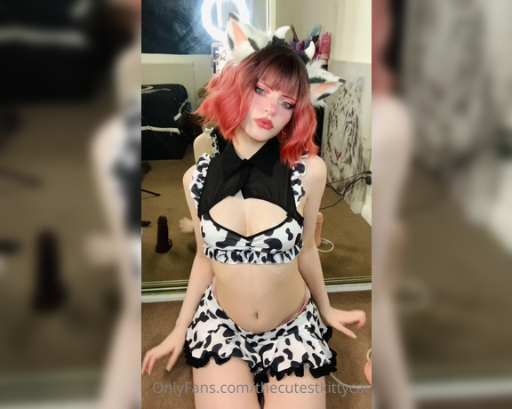 Misty silver aka Thecutestkittycat OnlyFans - Moo~ I’m a drooly mess for you daddy, fuck my face whilst I ahegao on your dick, use this cowgirl