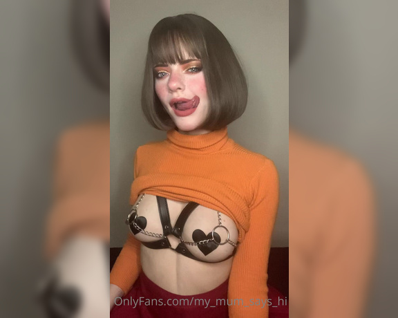 Misty silver aka Thecutestkittycat OnlyFans - Kinkies jinkies! Velma boobie harness, thighs and ahegao 3