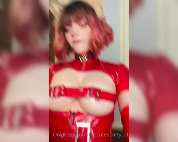 Misty silver aka Thecutestkittycat OnlyFans - Begging for your cum Close up of my body and tits in this tight outfit~ And of course ahegao