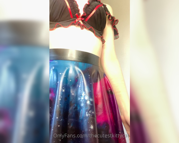 Misty silver aka Thecutestkittycat OnlyFans - Do you like my galaxy latex skirt Listen to the delicious noises it makes~ 10