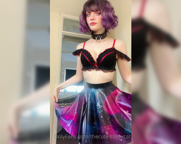 Misty silver aka Thecutestkittycat OnlyFans - Do you like my galaxy latex skirt Listen to the delicious noises it makes~ 10