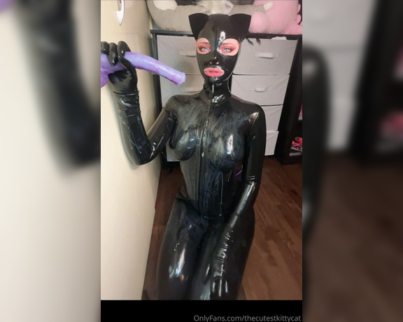 Misty silver aka Thecutestkittycat OnlyFans - Deepthroating and gagging on a horsecock until I’m completely covered in my own spit