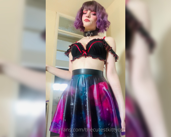 Misty silver aka Thecutestkittycat OnlyFans - Do you like my galaxy latex skirt Listen to the delicious noises it makes~ 11