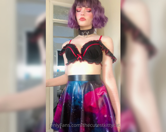 Misty silver aka Thecutestkittycat OnlyFans - Do you like my galaxy latex skirt Listen to the delicious noises it makes~ 9