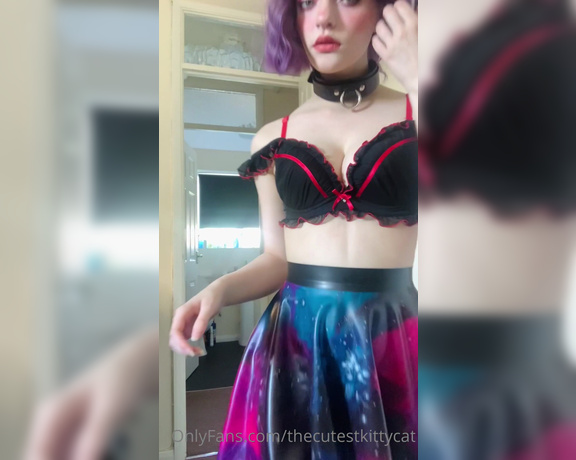 Misty silver aka Thecutestkittycat OnlyFans - Do you like my galaxy latex skirt Listen to the delicious noises it makes~ 9