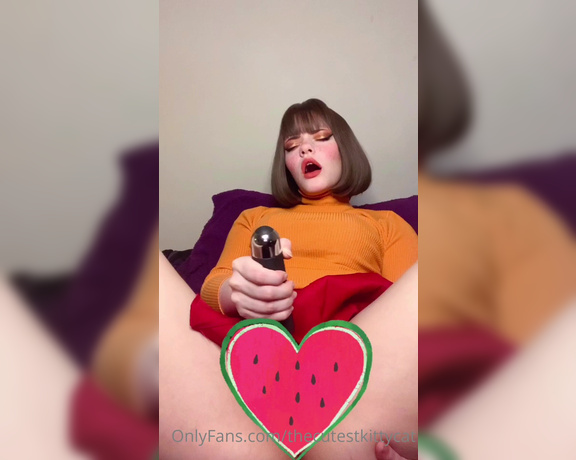 Misty silver aka Thecutestkittycat OnlyFans - Velma taking her dildo and using her vibrator at once!!! And some pics of me spreading my holes 4