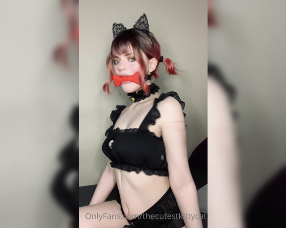 Misty silver aka Thecutestkittycat OnlyFans - Gagged up for being a bad brat! 3