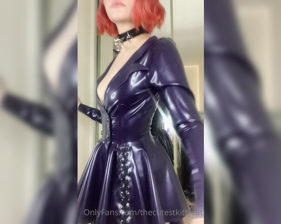 Misty silver aka Thecutestkittycat OnlyFans - My metallic purple latex jacket