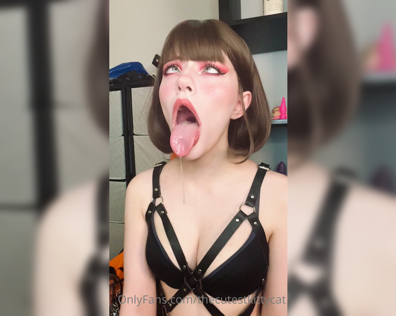 Misty silver aka Thecutestkittycat OnlyFans - Will you cum for my tongue and my ahegao 1