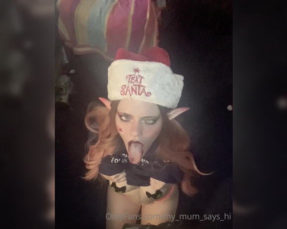 Misty silver aka Thecutestkittycat OnlyFans - Pink Christmas elf ahegao, fingering, pasties and butt 9