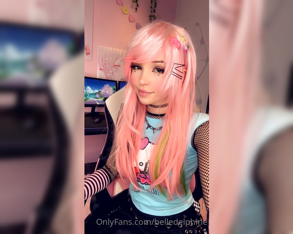 Belle Delphine aka Belledelphine OnlyFans - Just singing to a bunch of cringe songs that i cant help but to sing along to  5