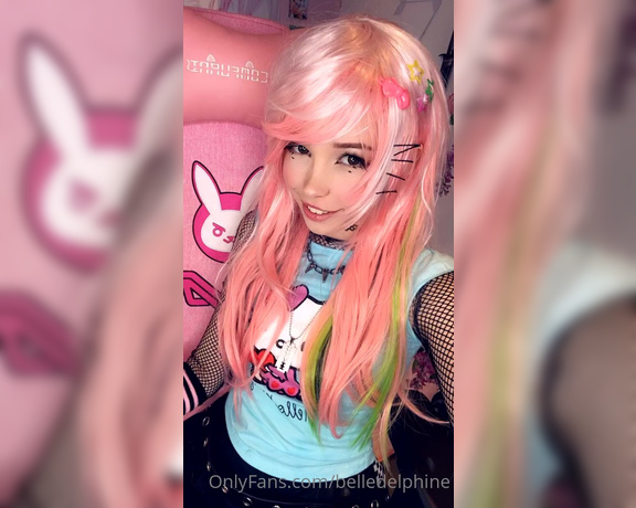 Belle Delphine aka Belledelphine OnlyFans - Just singing to a bunch of cringe songs that i cant help but to sing along to  1