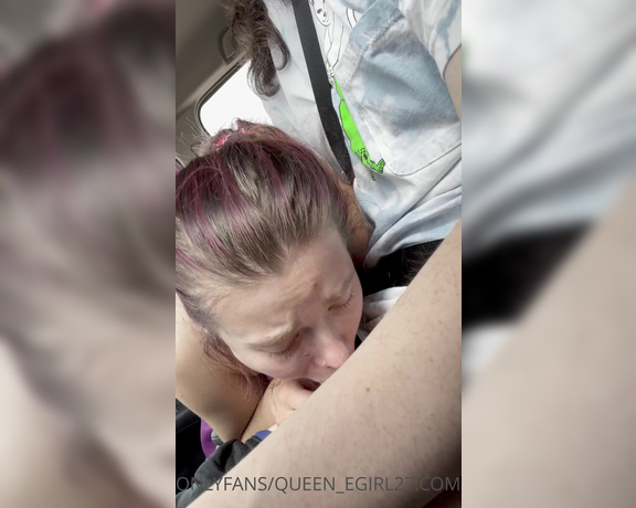 Queen_D aka Queen_egirl27 OnlyFans - Road head we passed a cop and he pushed my head down bahahah (sorry for all the noise )