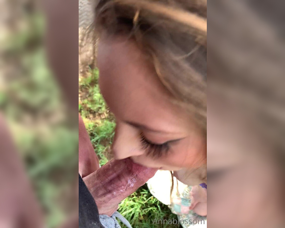 Anna Blossom aka Annablossom OnlyFans - Some outdoor BJ fun with no cumshot, ended up just being some edging Hopefully will post some cumsh