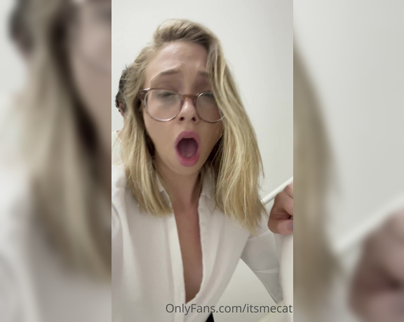 Cat aka Itsmecat OnlyFans - We need to talk about your performance  cum to my office