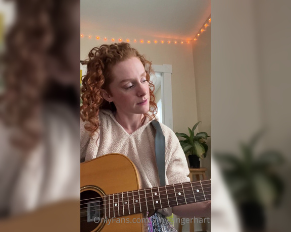 Amy Hart aka Amygingerhart OnlyFans - Been slowly learning to play the guitar so here I am revisiting one of my favorite songs for you 1