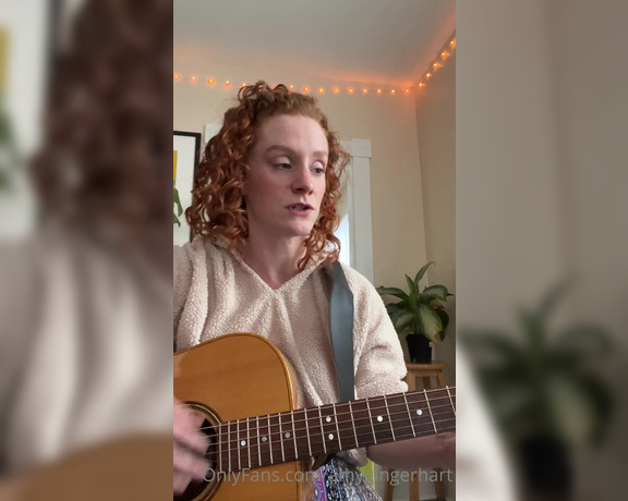 Amy Hart aka Amygingerhart OnlyFans - Been slowly learning to play the guitar so here I am revisiting one of my favorite songs for you 1