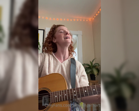 Amy Hart aka Amygingerhart OnlyFans - Been slowly learning to play the guitar so here I am revisiting one of my favorite songs for you 1