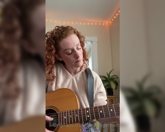 Amy Hart aka Amygingerhart OnlyFans - Been slowly learning to play the guitar so here I am revisiting one of my favorite songs for you 1