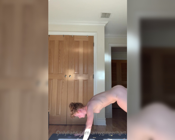 Amy Hart aka Amygingerhart OnlyFans - Naked workout One thing I learned today is arm balances are significantly harder before breakfas 5