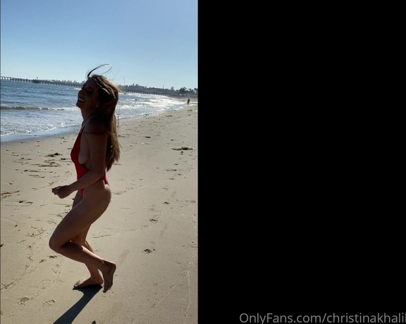 Christina Khalil aka Christinakhalil OnlyFans - Ive always wanted to be in Baywatch so heres my Audition Tape With my tits and ass bouncing all