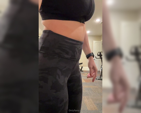 Christina Khalil aka Christinakhalil OnlyFans - Little at home workout session, some bending over touching the toes action How flexible are youc