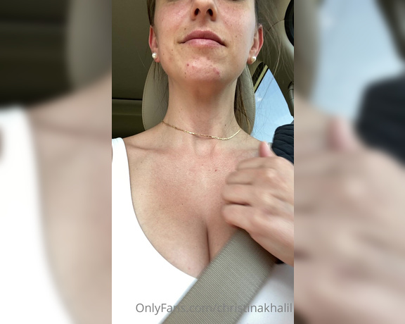 Christina Khalil aka Christinakhalil OnlyFans - Tuesday titty appreciation day Leaving the gym, almost veered off the road taking the video, but 1