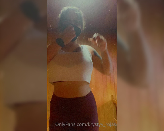 Latina mami aka Krystyy_rojas OnlyFans - Sauna break