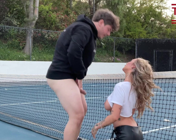 Jasmine aka Jazvip OnlyFans - On the tennis court! Ive never been fucked like this before Luke Cooper served me that hard coc