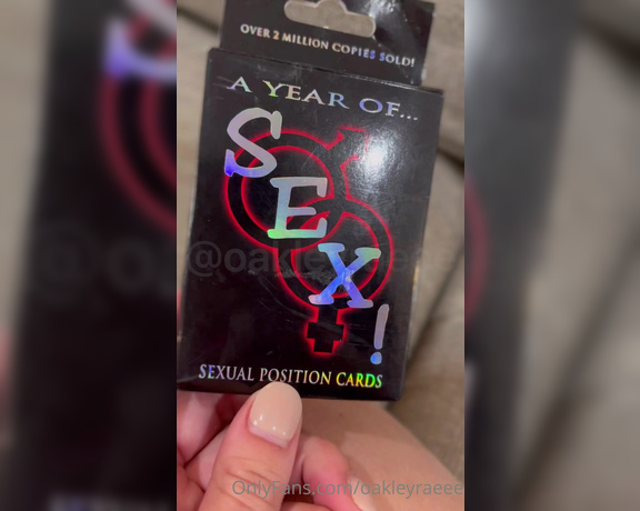 Oakley aka Oakleyraeee OnlyFans - New sex tape! We used a deck of sexual position cards to determine what positions we fucked in BJ