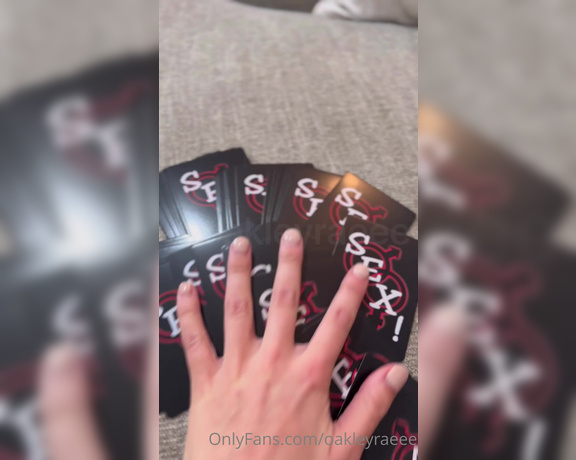 Oakley aka Oakleyraeee OnlyFans - New sex tape! We used a deck of sexual position cards to determine what positions we fucked in BJ